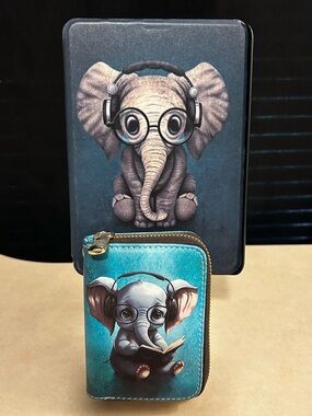 Elephant Kindle Case and Matching Wallet